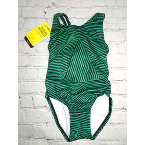 FINIS Girls' Modern Green Bathing Suit One Piece 22